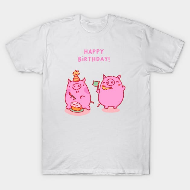 Happy birthday with friends T-Shirt by Tinyarts